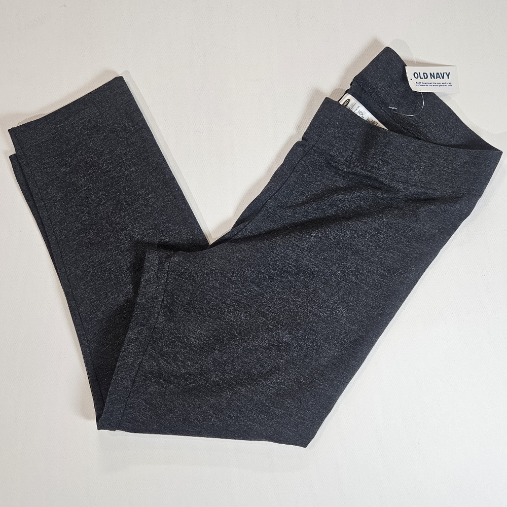 Old Navy High Rise Cropped Leggings Womens Medium Grey‎ Athleisure Workout Pants